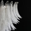 contemporary amber glass leaf chandelier