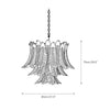 contemporary amber glass leaf chandelier