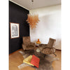 contemporary amber glass leaf chandelier
