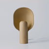 contemporary beige pink resin round table lamp