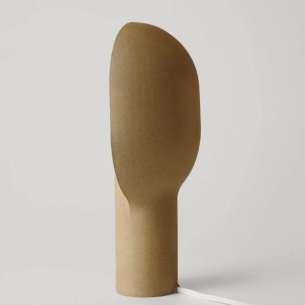 contemporary beige pink resin round table lamp