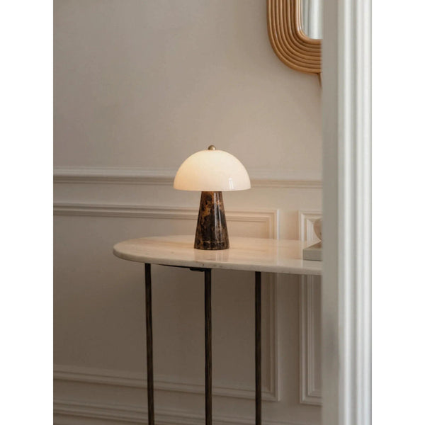contemporary brown marble glass table lamp