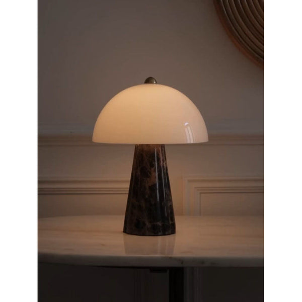 contemporary brown marble glass table lamp