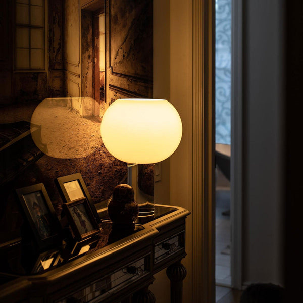 contemporary clear glass buds table lamp
