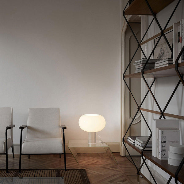 contemporary clear glass buds table lamp