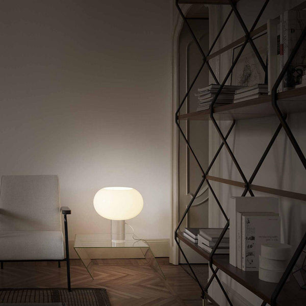contemporary clear glass buds table lamp