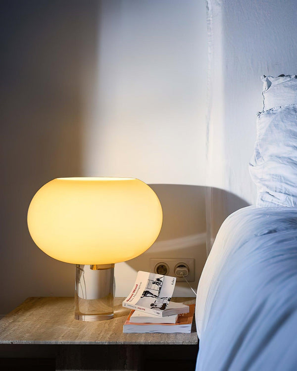 contemporary clear glass buds table lamp
