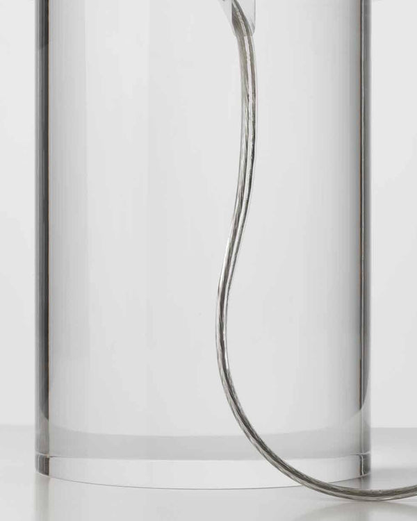 contemporary clear glass buds table lamp