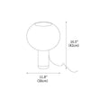 contemporary clear glass buds table lamp