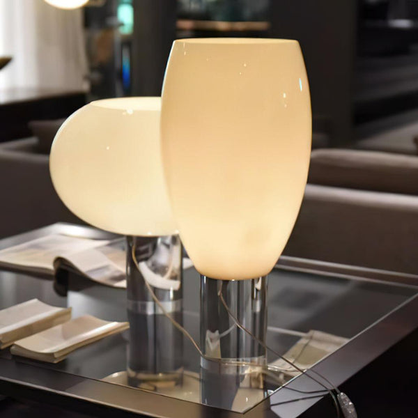 contemporary clear glass buds table lamp