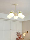 contemporary cream glass bow chandelier