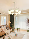 contemporary cream glass bow chandelier