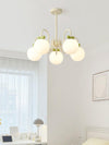 contemporary cream glass bow chandelier