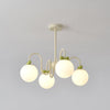 contemporary cream glass bow chandelier