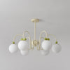 contemporary cream glass bow chandelier