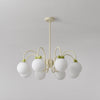 contemporary cream glass bow chandelier