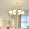 contemporary cream glass bow chandelier