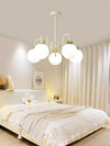contemporary cream glass bow chandelier