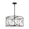contemporary gold black metal lantern chandelier