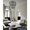 contemporary multi color glass cloud chandelier