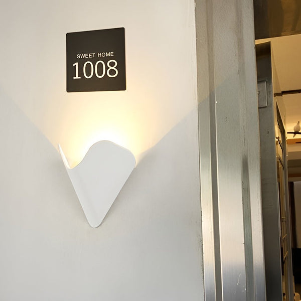Creative Modern Wall Sconces Led Doorplate Lamp Waterproof Wall Lights Fixture Indoor Outdoor