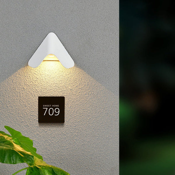 Creative Modern Wall Sconces Led Doorplate Lamp Waterproof Wall Lights Fixture Indoor Outdoor