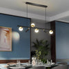 6 8 Light Black Island Horizontal Suspension Linear Pendant Light
