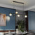 6 8 Light Black Island Horizontal Suspension Linear Pendant Light