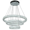 Modern 3 Tiers Circles Suspended Chandelier With Crystal Accents