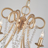 Vintage 8 Light Candle Chandelier With Crystal Accents