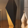 fabric shade table lamp gold black for bedside reading nook