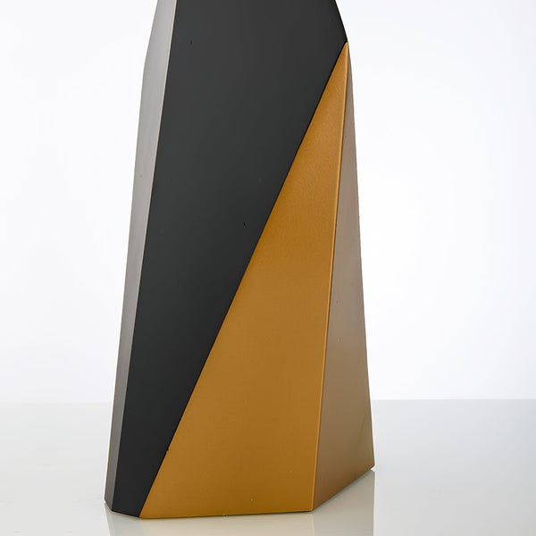 fabric shade table lamp gold black for bedside reading nook