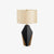 fabric shade table lamp gold black for bedside reading nook