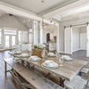 farmhouse black wood iron chandelier