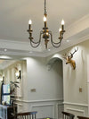 farmhouse black wood iron chandelier