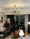 farmhouse black wood iron chandelier