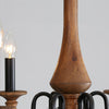 farmhouse black wood iron chandelier