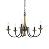 farmhouse black wood iron chandelier