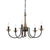 farmhouse black wood iron chandelier