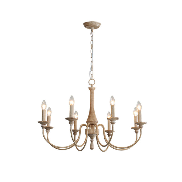 farmhouse black wood iron chandelier