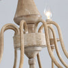 farmhouse black wood iron chandelier