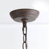 farmhouse distressed white wood 6 light chandelier