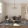farmhouse distressed white wood 6 light chandelier