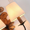farmhouse distressed white wood fabric wall sconce