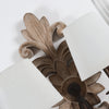 farmhouse distressed white wood fabric wall sconce