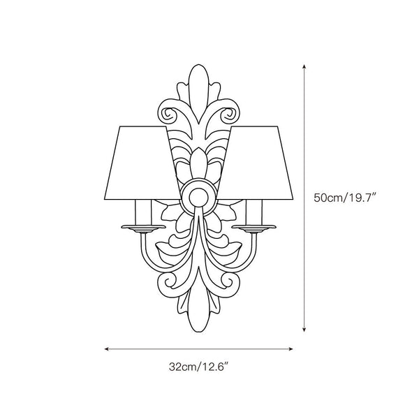 farmhouse distressed white wood fabric wall sconce