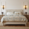 farmhouse distressed white wood fabric wall sconce