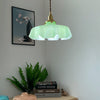 french ceramic flower pendant light brass for dining room bedroom