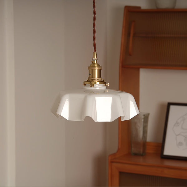 french ceramic flower pendant light brass for dining room bedroom