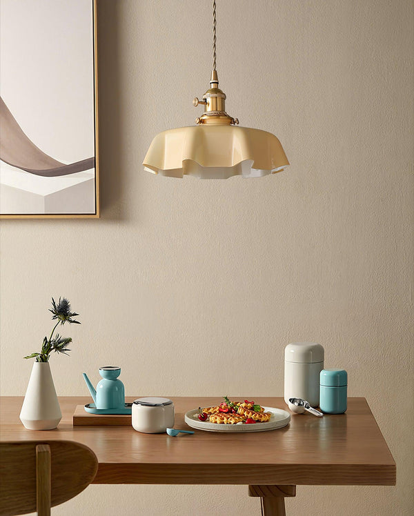 french ceramic flower pendant light brass for dining room bedroom